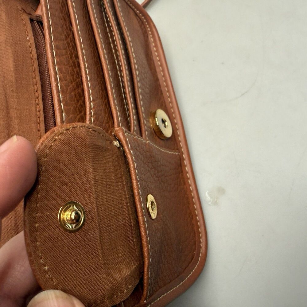 Vintage Dooney & Bourke Leather Crossbody Clutch Missing Front Patch GUC - Picture 7 of 16